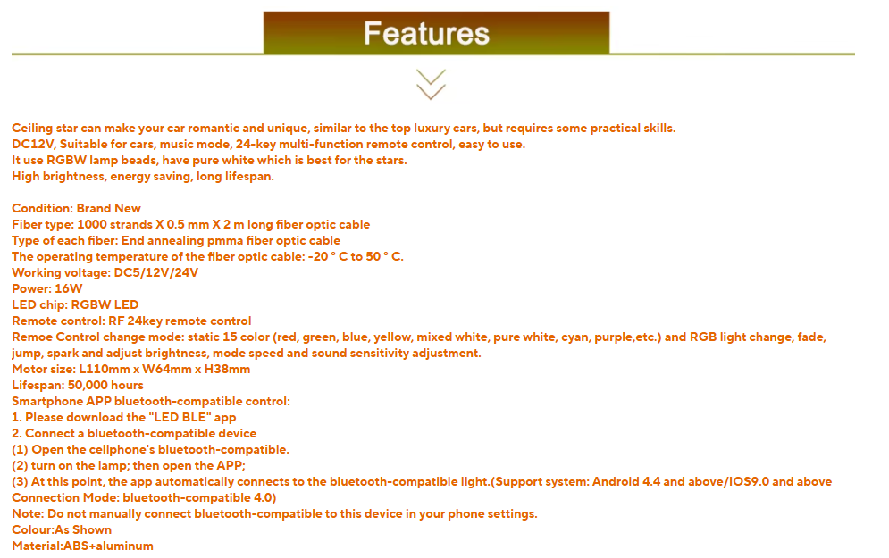 universal starlight headliner kit